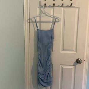 xs slim light blue dress